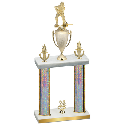 Double Silver Glacier Year Hockey Trophy