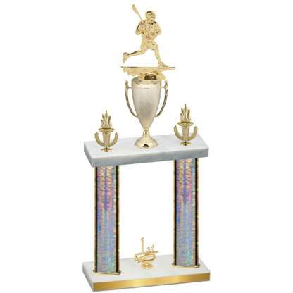 Double Silver Glacier First Place Lacrosse Trophy