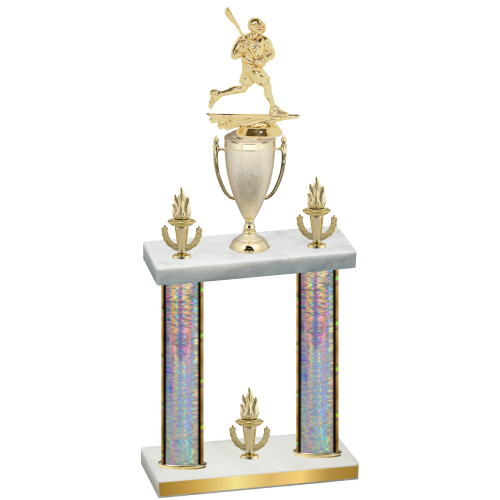 Double Silver Glacier Victory Lacrosse Trophy
