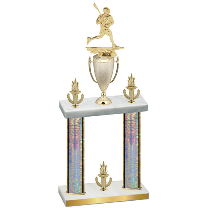 Double Silver Glacier Victory Lacrosse Trophy