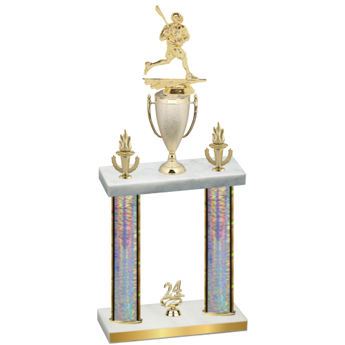 Double Silver Glacier Year Lacrosse Trophy