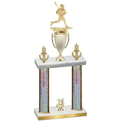 Double Silver Glacier Year Lacrosse Trophy