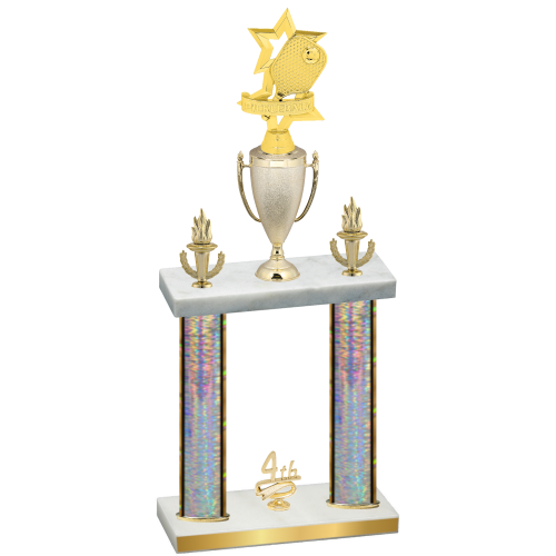Double Silver Glacier Fourth Place Pickleball Trophy