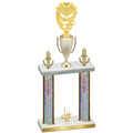 Double Silver Glacier First Place Pickleball Trophy