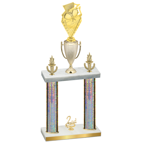 Double Silver Glacier Second Place Pickleball Trophy