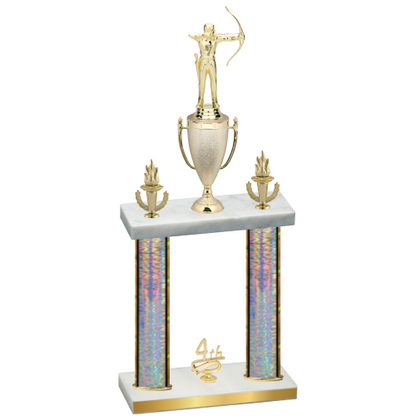 Double Silver Glacier Fourth Place Archery Trophy