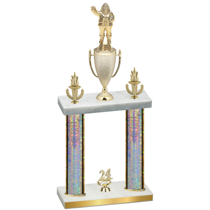 Double Silver Glacier Year Holiday Trophy