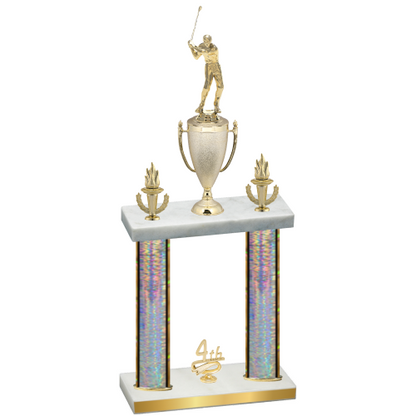 Double Silver Glacier Fourth Place Golf Trophy