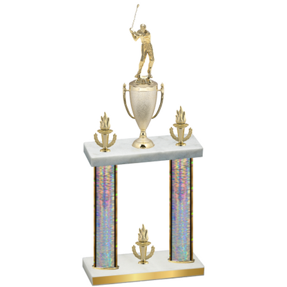 Double Silver Glacier Victory Golf Trophy