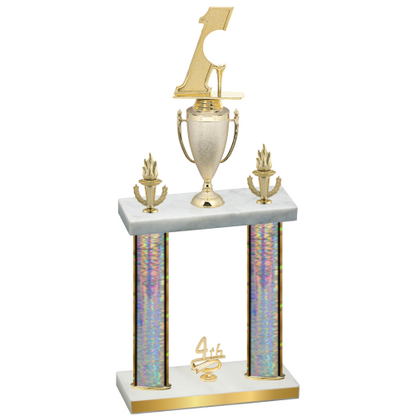 Double Silver Glacier Fourth Place Golf Trophy