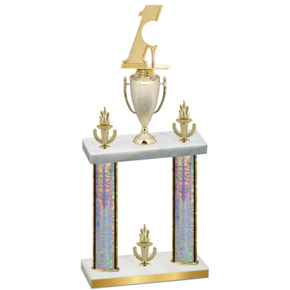 Double Silver Glacier Victory Golf Trophy