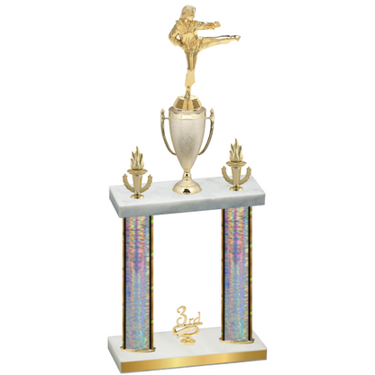 Double Silver Glacier Third Place Karate Trophy