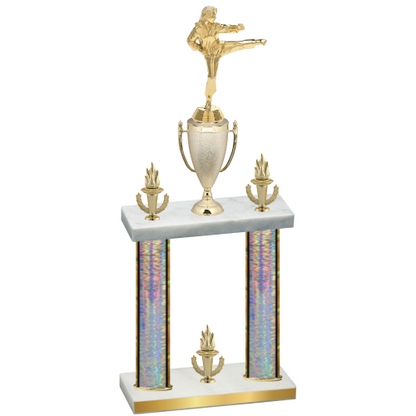 Double Silver Glacier Victory Karate Trophy