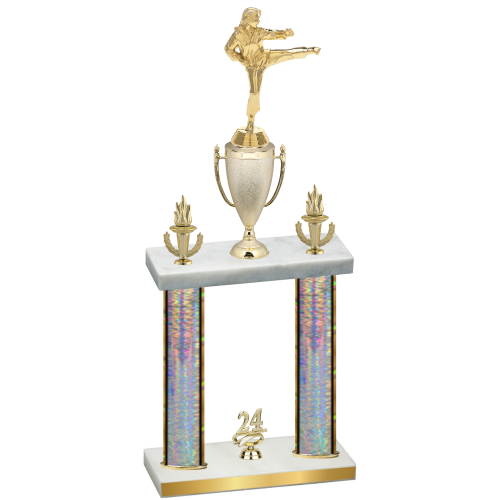 Double Silver Glacier Year Karate Trophy