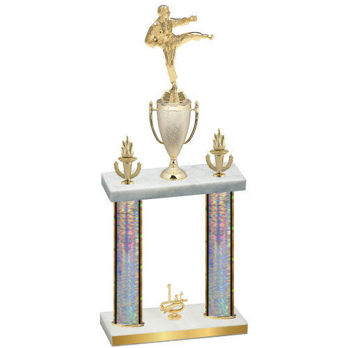 Double Silver Glacier First Place Karate Trophy