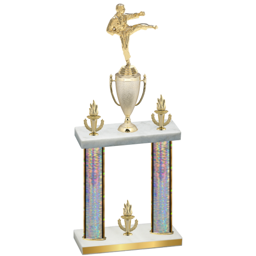 Double Silver Glacier Victory Karate Trophy