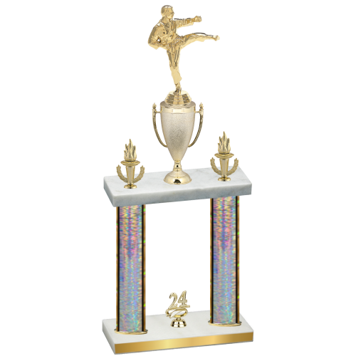 Double Silver Glacier Year Karate Trophy