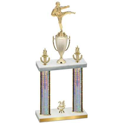 Double Silver Glacier Year Karate Trophy