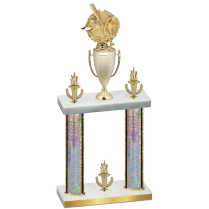 Double Silver Glacier Victory Baseball Trophy