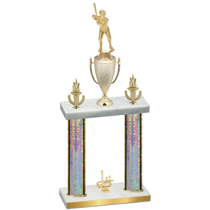 Double Silver Glacier First Place Baseball Trophy