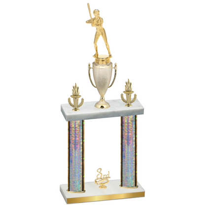 Double Silver Glacier Third Place Softball Trophy