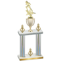 Double Silver Carbon Fiber Victory Football Trophy