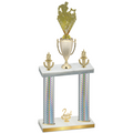 Double Silver Carbon Fiber Second Place Rugby Trophy