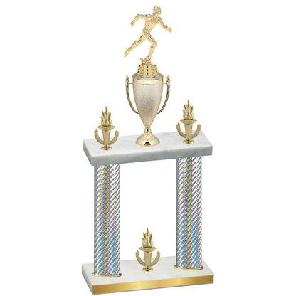 Double Silver Carbon Fiber Victory Running Trophy