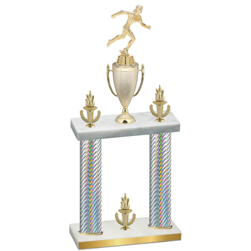 Double Silver Carbon Fiber Victory Running Trophy