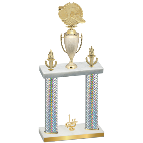 Double Silver Carbon Fiber First Place Running Trophy