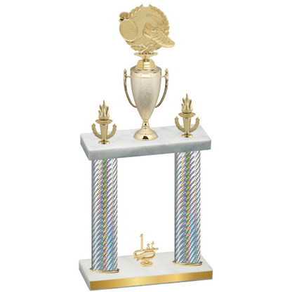 Double Silver Carbon Fiber First Place Running Trophy