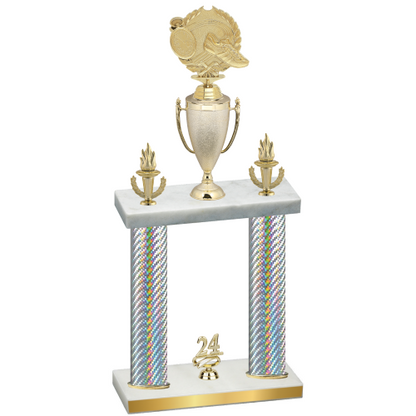 Double Silver Carbon Fiber Year Running Trophy