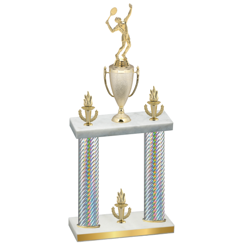 Double Silver Carbon Fiber Victory Tennis Trophy