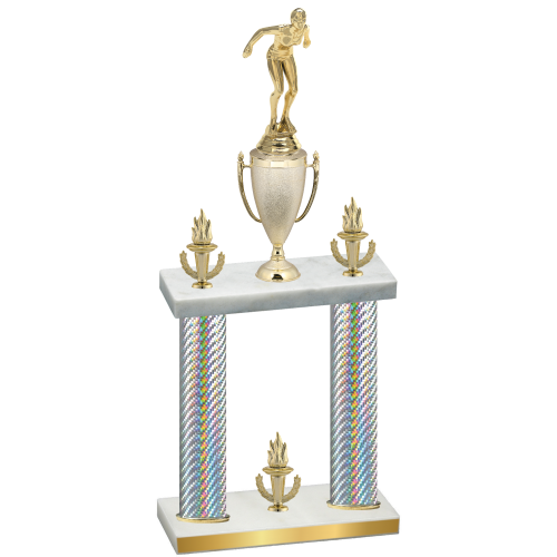 Double Silver Carbon Fiber Victory Tennis Trophy