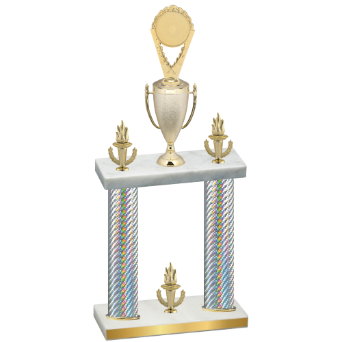 Double Silver Carbon Fiber Victory Insert Trophy