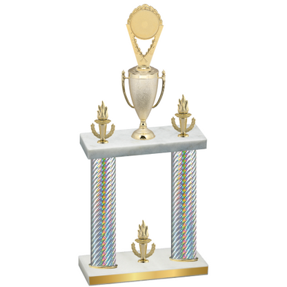 Double Silver Carbon Fiber Victory Insert Trophy