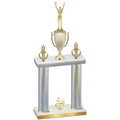 Double Silver Carbon Fiber Fourth Place Victory Trophy