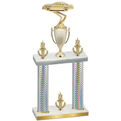 Double Silver Carbon Fiber Victory Cars Trophy