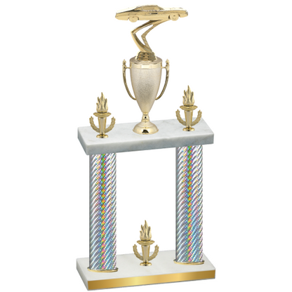 Double Silver Carbon Fiber Victory Cars Trophy
