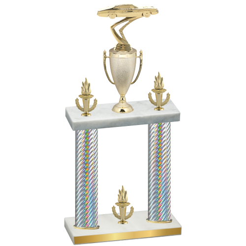 Double Silver Carbon Fiber Victory Cars Trophy