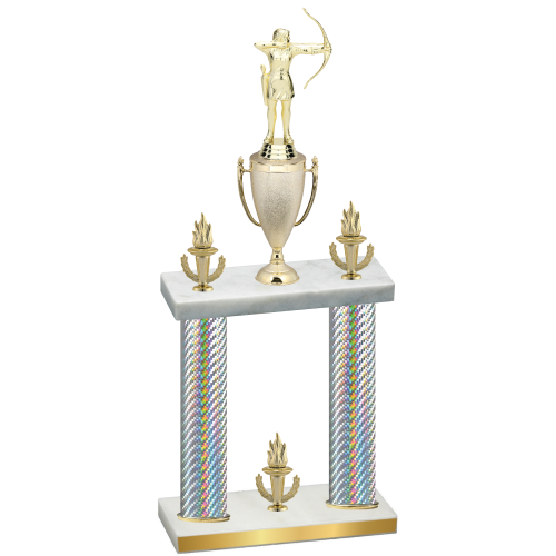 Double Silver Carbon Fiber Victory Archery Trophy