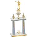 Double Silver Carbon Fiber Year Shooter Trophy