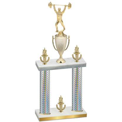 Double Silver Carbon Fiber Victory Weights Trophy