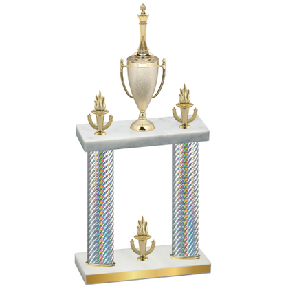 Double Silver Carbon Fiber Victory Chess Trophy