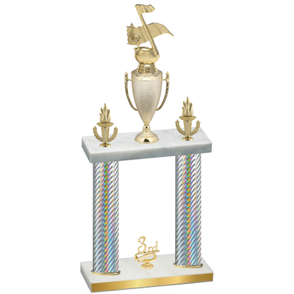 Double Silver Carbon Fiber Third Place Music Trophy