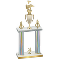 Double Silver Carbon Fiber Year Music Trophy