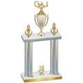 Double Silver Carbon Fiber Year Academics Trophy