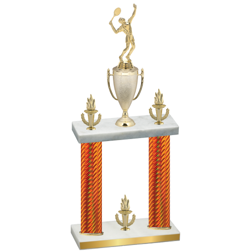 Double Orange Carbon Fiber Victory Tennis Trophy
