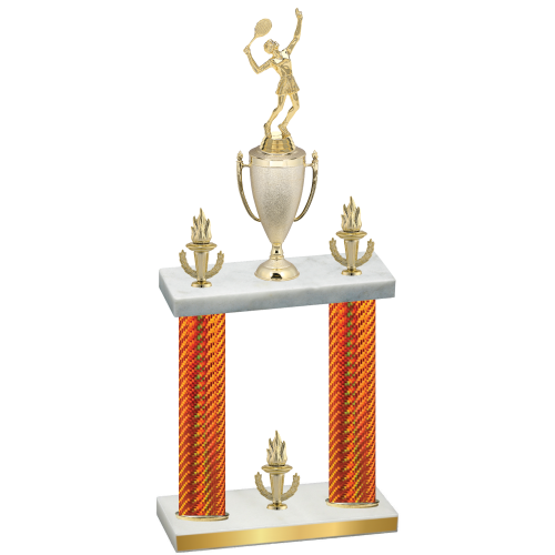 Double Orange Carbon Fiber Victory Tennis Trophy