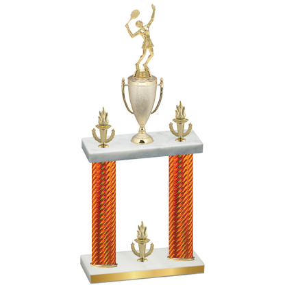 Double Orange Carbon Fiber Victory Tennis Trophy